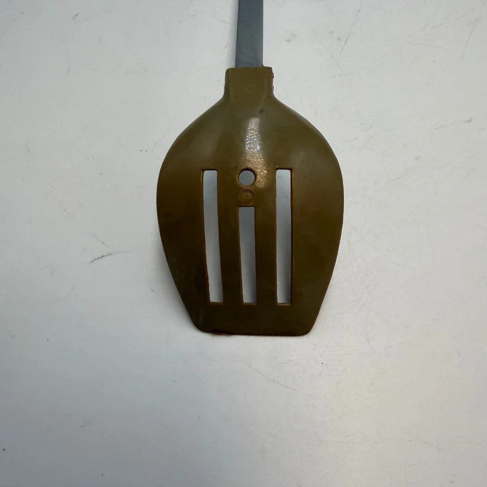 Vintage Hoan Slotted Spatula Turner Nylon Head Stainless Steel White Handle